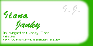 ilona janky business card